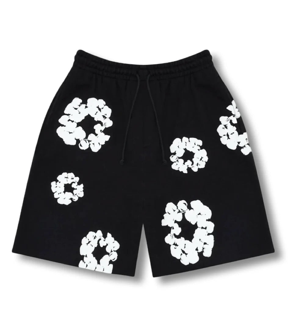 Flower Shorts Black