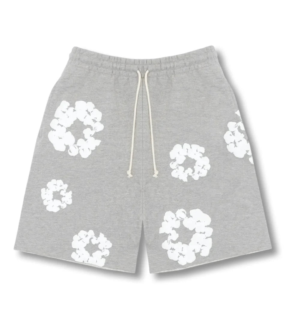 Flower Shorts Grey